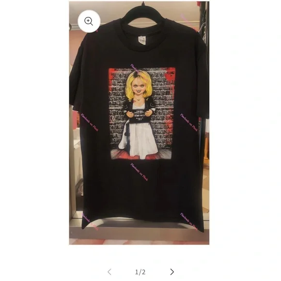 ‼️BLOWOUT SALE‼️5/$25 Black Tiffany Valentine Graphic T-Shirt - Picture 2 of 8